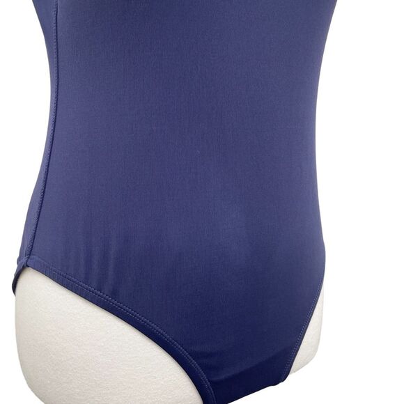 Andie Swim Catalina One Piece Navy Blue Swimsuit, Large. Open clasp back - Picture 6 of 14